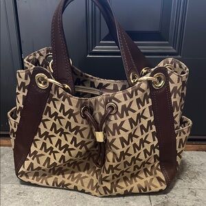 Michael Kors Brown Monogram Tote Bag